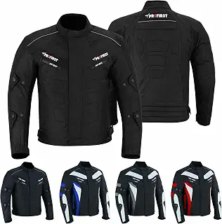 [SOUREPOSE] PROFIRST Jaqueta masculina de motocicleta, impermeável, com proteção CE, Preto, XXG