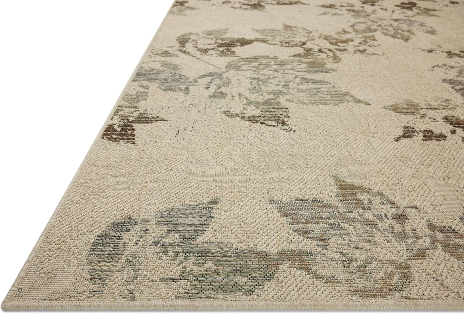 Loloi Saylor Collection SAY-06 Ivory/Bark 6'-3" x 9'-2" Indoor/Outdoor Area Rug