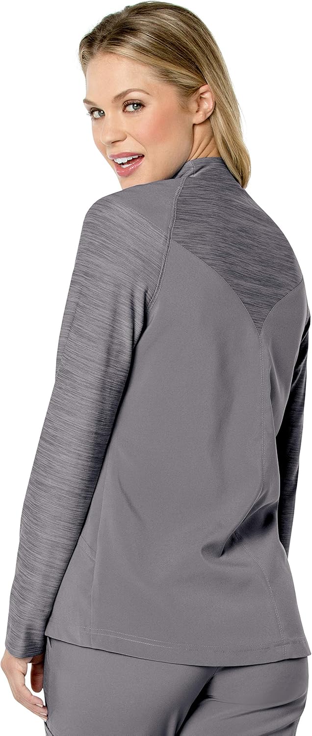 Landau Women's Urbane Performance Tailored Fit Super Stretch 3-pkt Scrub Jacket 9876 : Clothing, Shoes & Jewelry