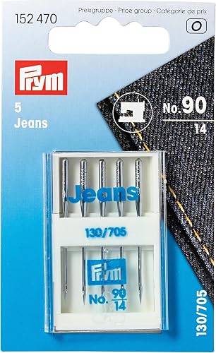 Prym Jeans Sewing Machine Needles, Size 14 (No. 90), 5 pc
