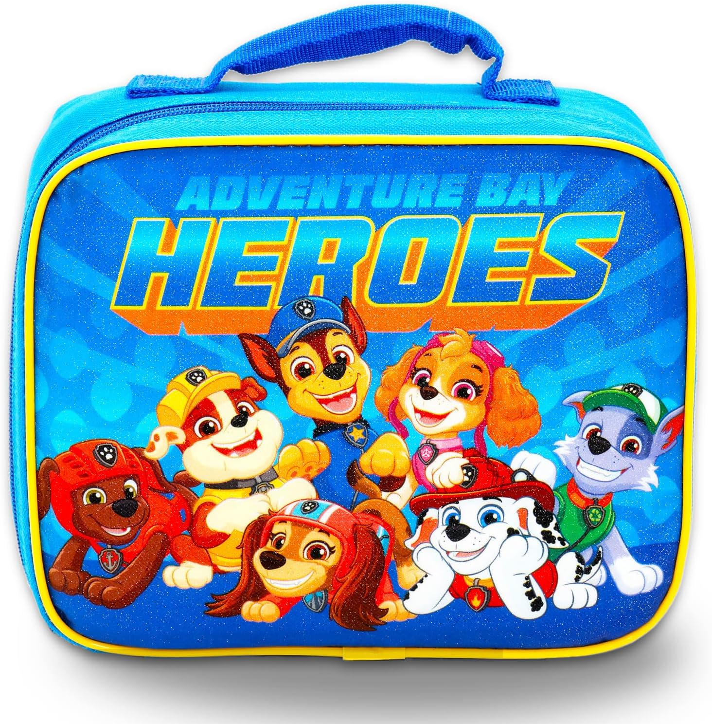 Paw Patrol Backpack and Lunch Box for Kids - 6 Pc Bundle with 16" Paw Patrol School Backpack, Lunch Bag, Water Bottle, Stickers, Stampers and More (Paw Patrol School Supplies)