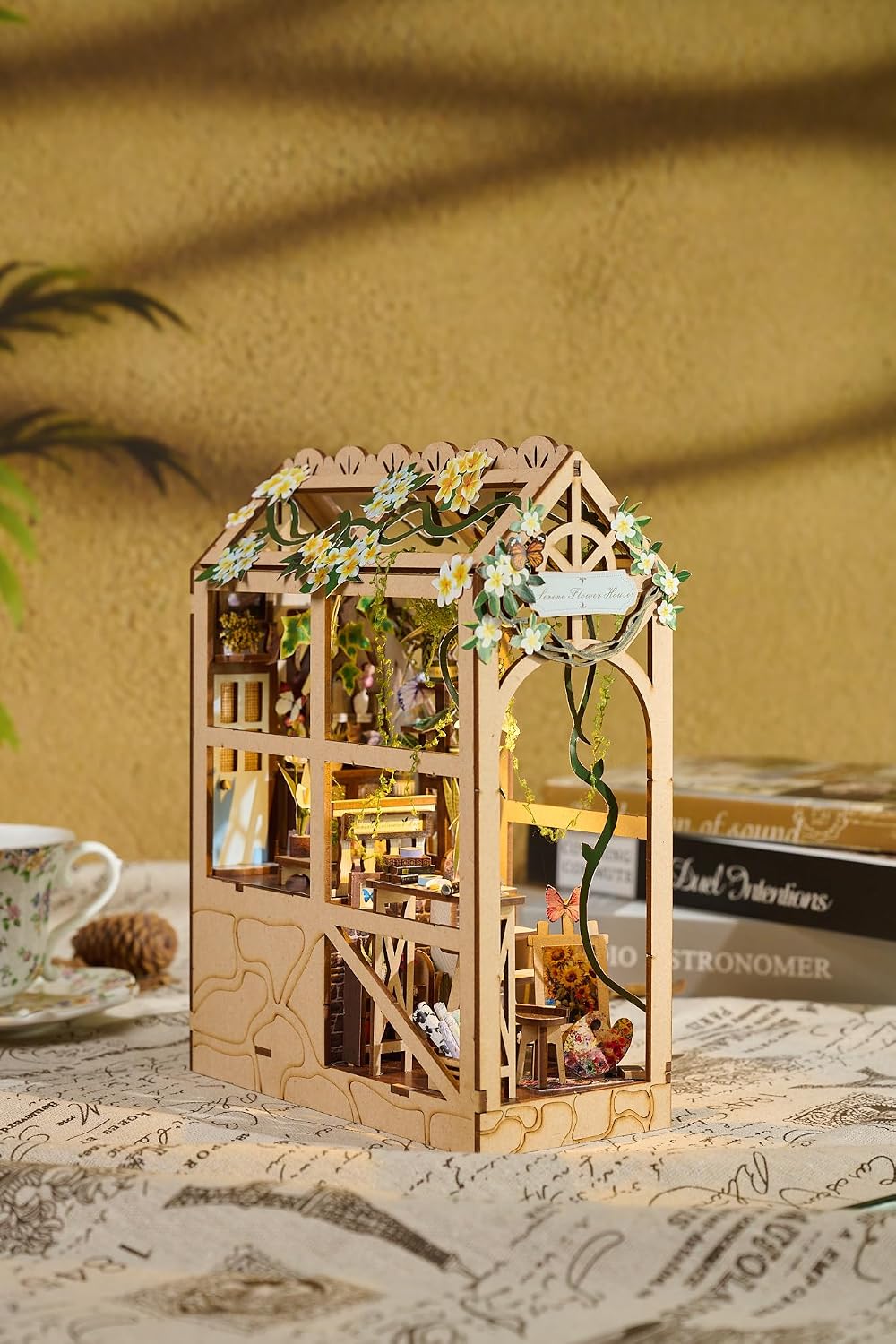 Serene Flower House DIY Fantasy Book Nook Kit