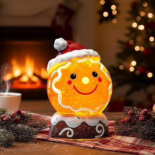 Miniatura 155 de Linterna de agua con globos de nieve de Navidad con cardenal, música y temporizador de 6 horas, con forro USB/funciona con pilas, faroles iluminados
