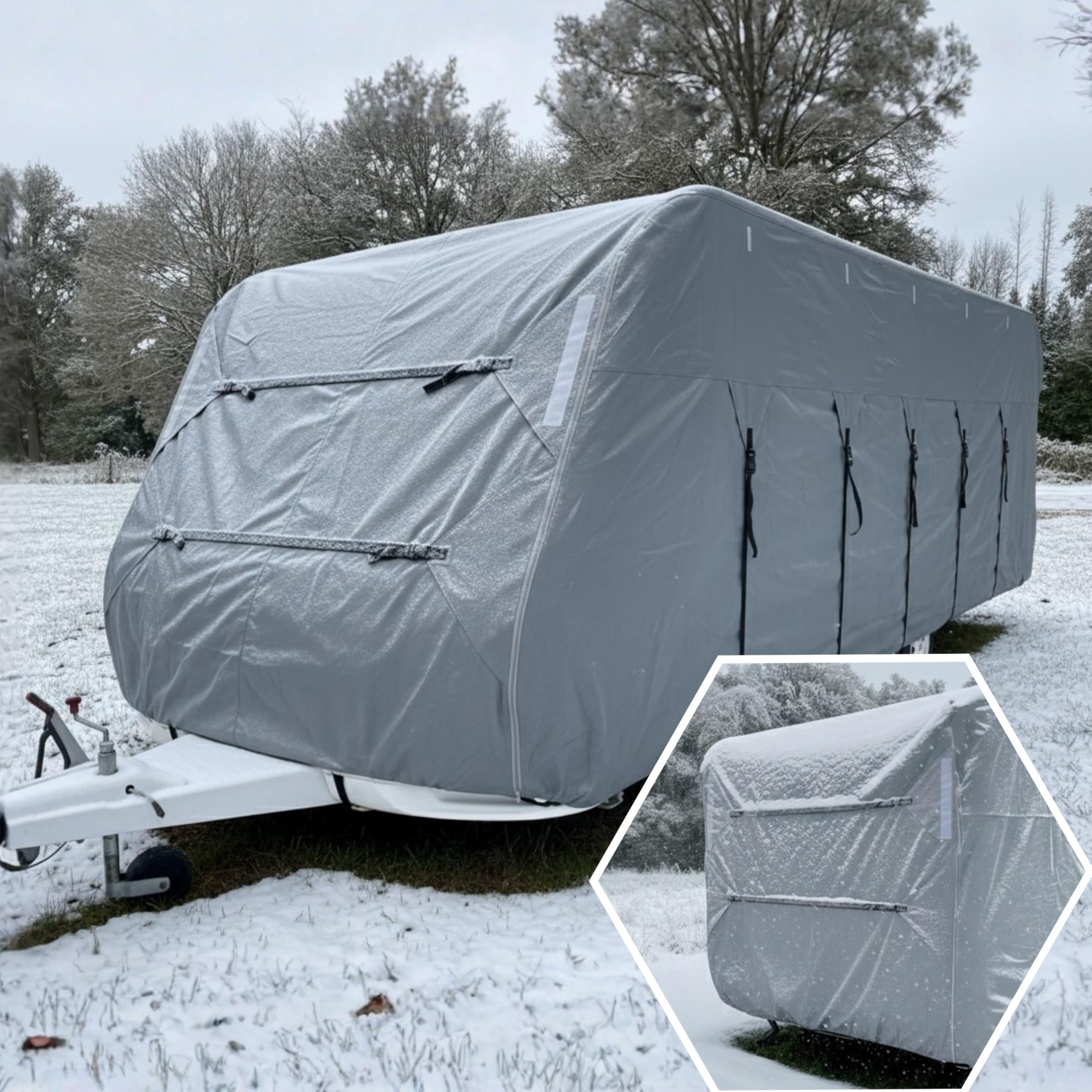 your GEAR Funda para autocaravana Bonito 470-510 • Funda protectora para autocaravana de 4 capas para una anchura de 230 a 250 cm