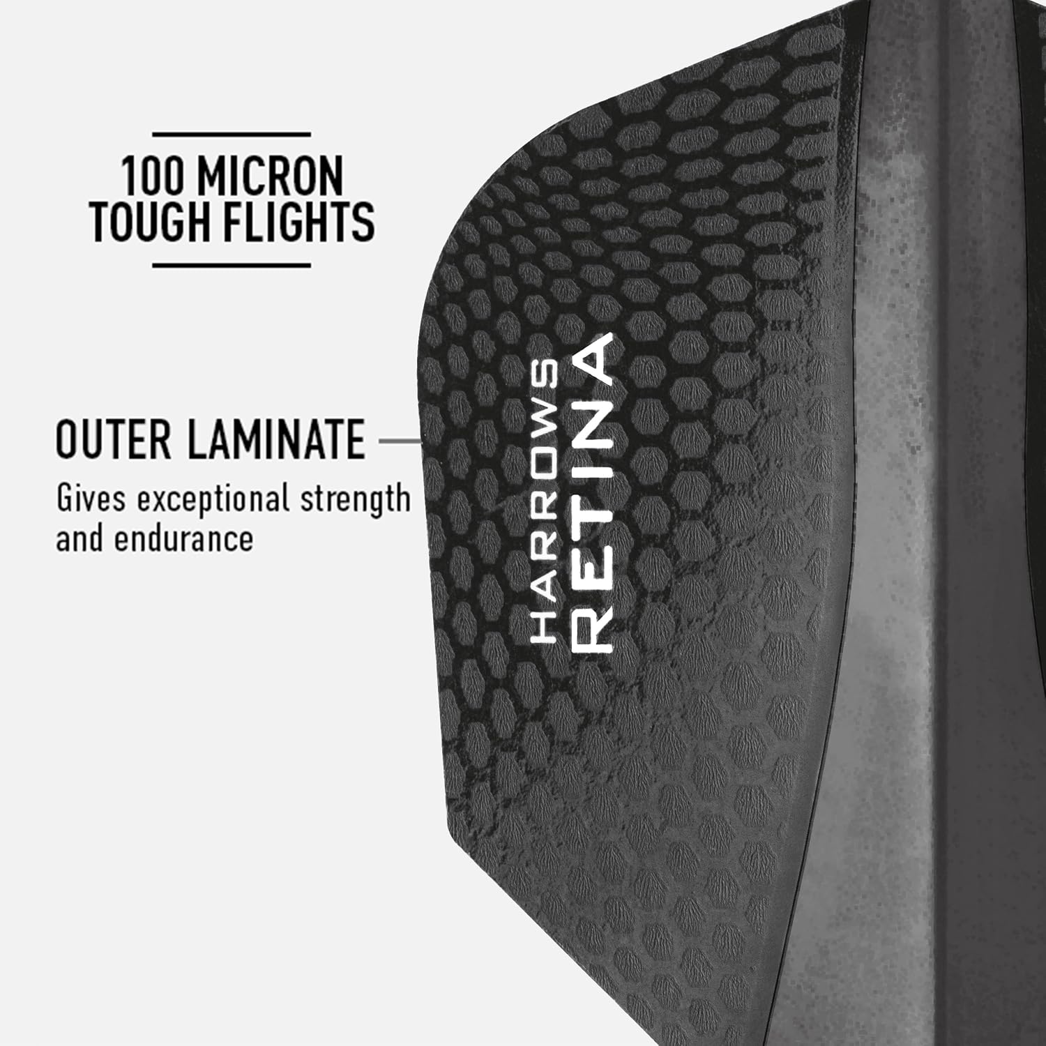 Harrows Darts 4 x Sets of Carbon 360 Dart Stems and Retina Dart Flights - 12 Dart Shafts 12 Darts Flights in Total - Medium & Short (Black, Short)