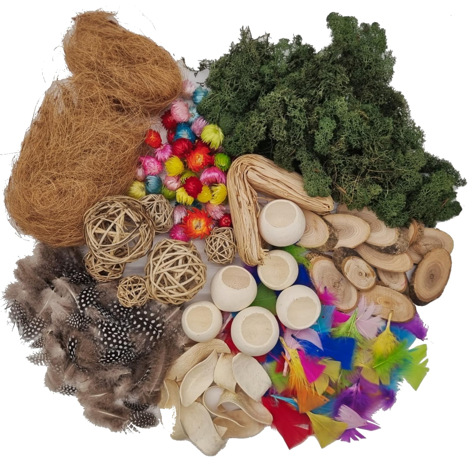 Rainbow Eco Play Natural Easter Craft Decoration Set – Spring Wreath Making Kit, Easter Bonnets, 100% Eco-Friendly Crafting Diy Table Décor & Spring Decorations