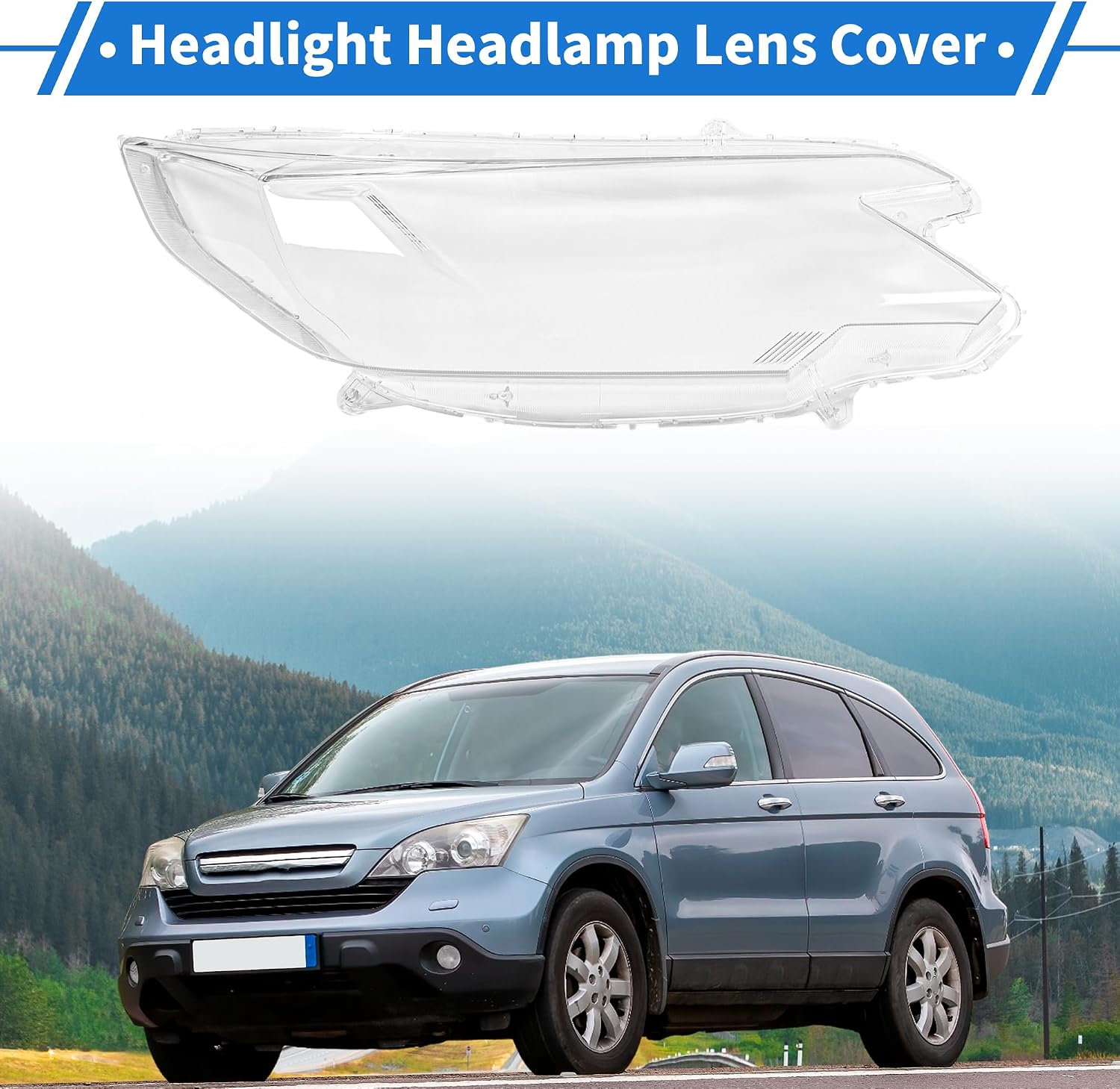 Headlight Lens Cover Headlight Headlamp Lense Clear Lens Cover for Honda CRV 2015-2016 Clear PC 1 Pcs Front Right Car