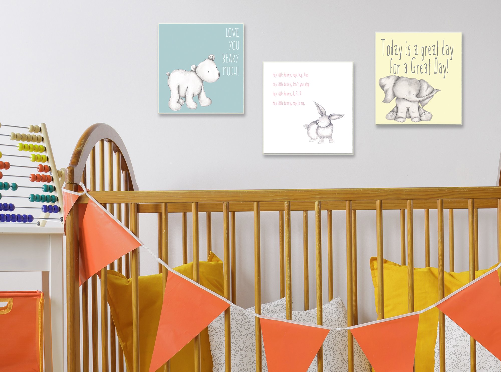 La Chambre d'enfant par Stupell Aujourd'hui est Un Excellent Jour éléphant Plaque Murale Art