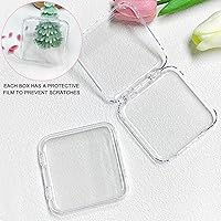 Vista 2 de 12 cajas de almacenamiento de uñas postizas con 60 piezas de cinta adhesiva de doble cara, caja de exhibición de uñas acrílicas, caja organizadora