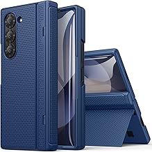 SIXBOX Samsung Galaxy Z Fold 6 Case, Anti-Scratch Front Cover, Screen Protector and Hidden Stand, Heavy Duty Protective Case Anti-Fall PC Protective Cover for Samsung Galaxy Z Fold 6