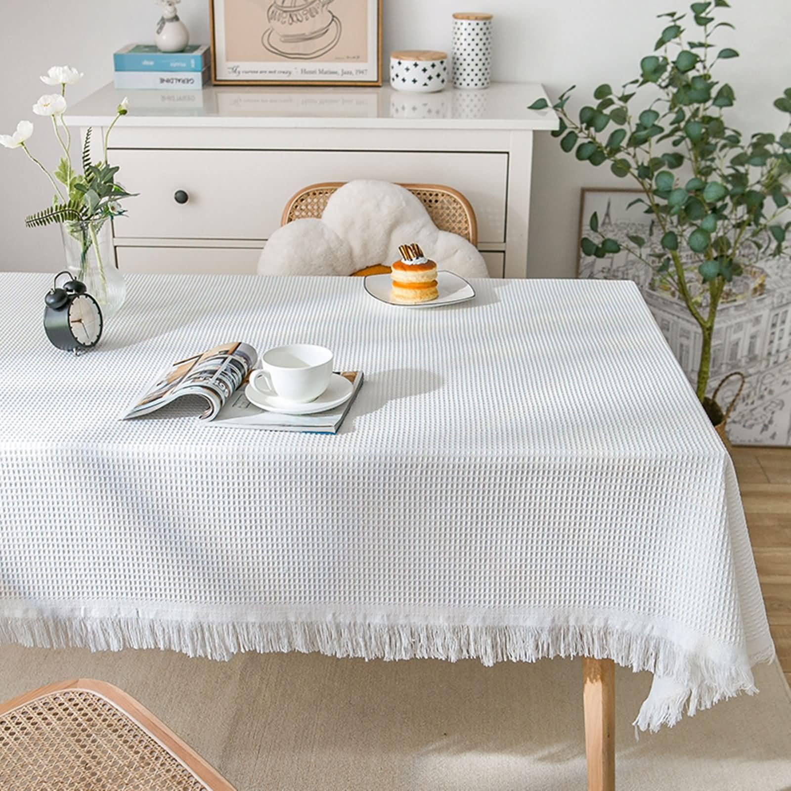 Nappe gaufre blanche coton pour effacer les taches