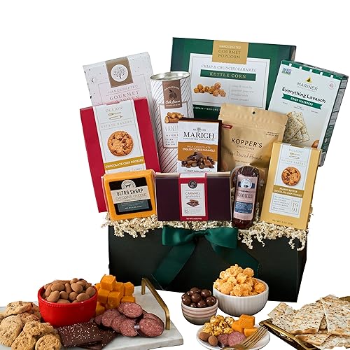 Snack Gift Basket Premium of Meat, Cheese, Cookies, Chocolate and