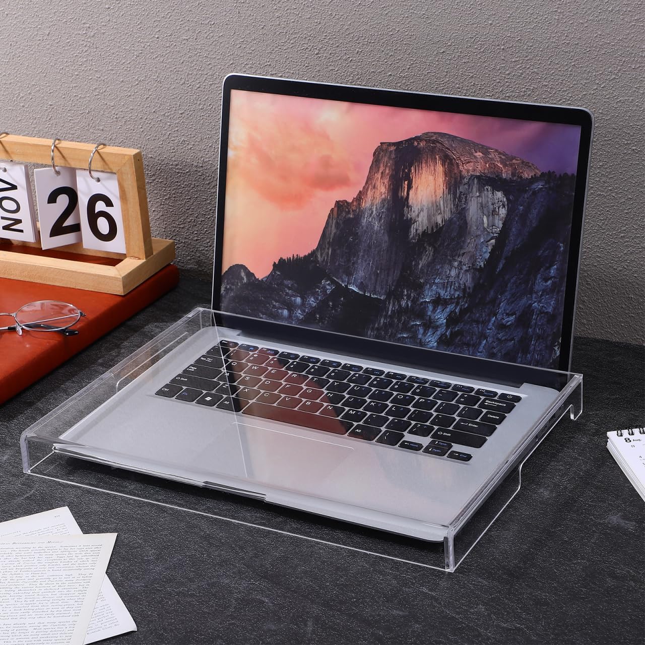 Keyboard Protector Cover, 14 Inch Clear Acrylic Laptop Shield, Cat Proof Dust Guard Accessory Home Office Gaming Desktop Setup