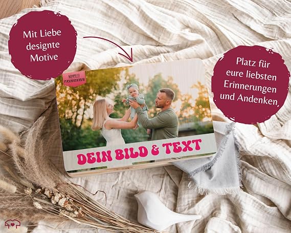 Wooden Box Memory Box - Picture - Family Photo Box with Text Gift Box Family Photos Storage Box for Photos Family Family - 30 x 20 x 14 - Wood - Photo Storage Box