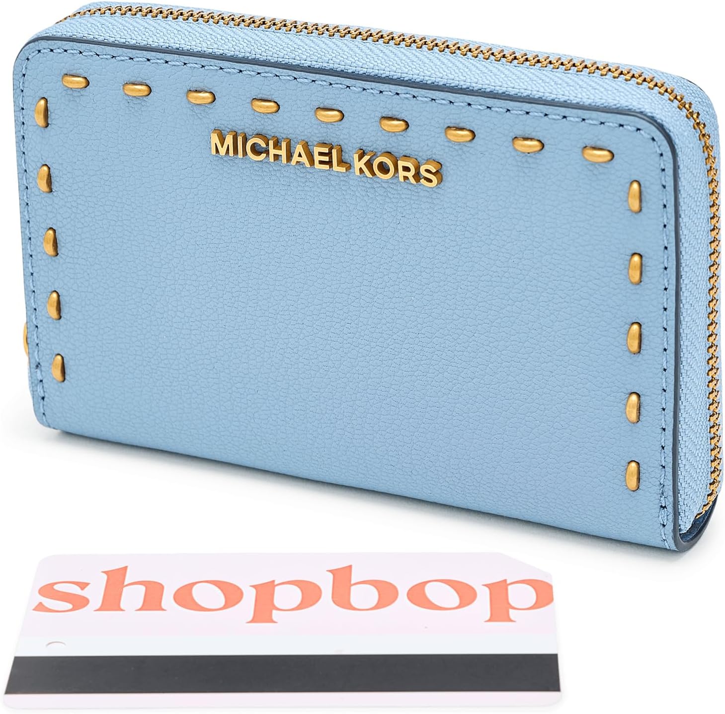 MICHAEL Michael Kors Womens Jet Set Small Zip Around Card Case Chambray 1 One Size One Size