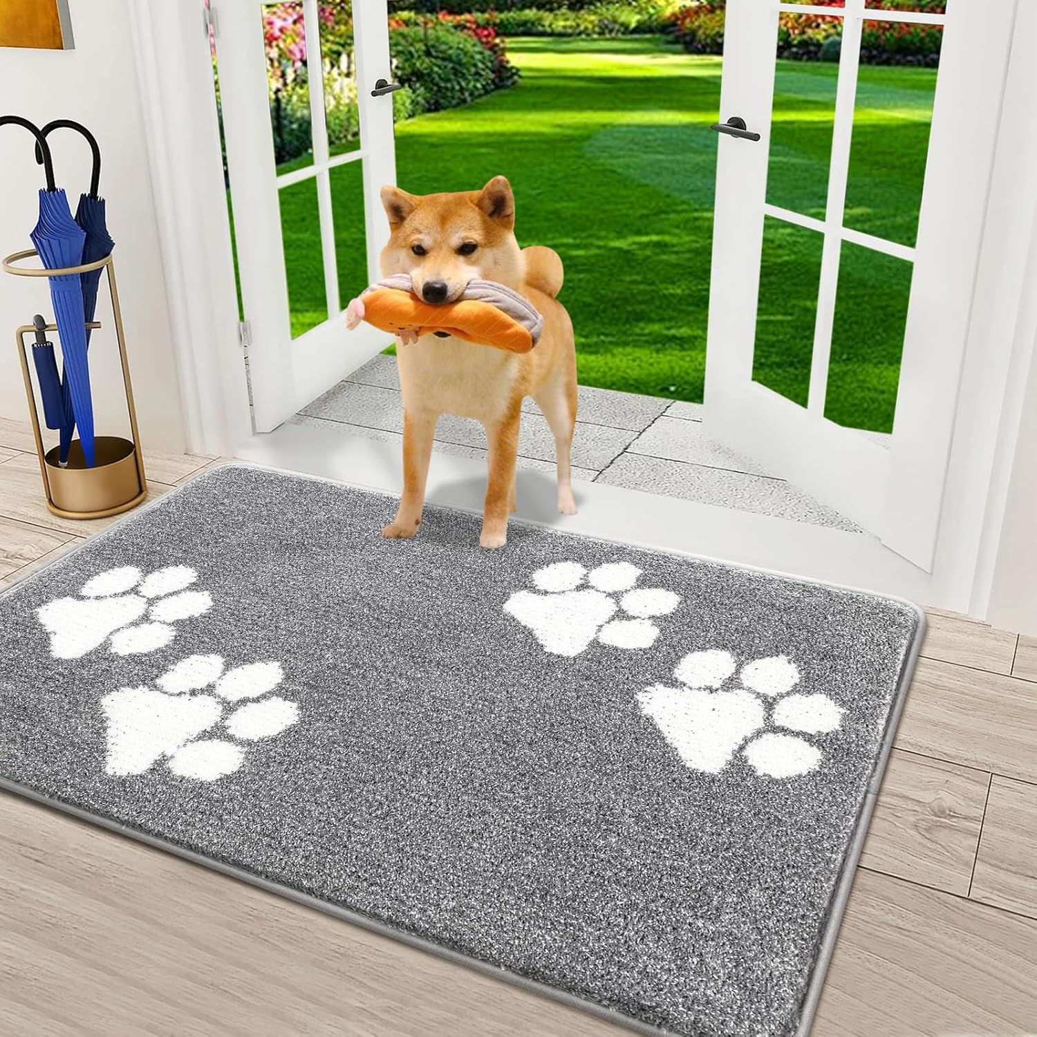 Vaukki Indoor Doormat Entryway Door Mat, Non Slip Absorbent
