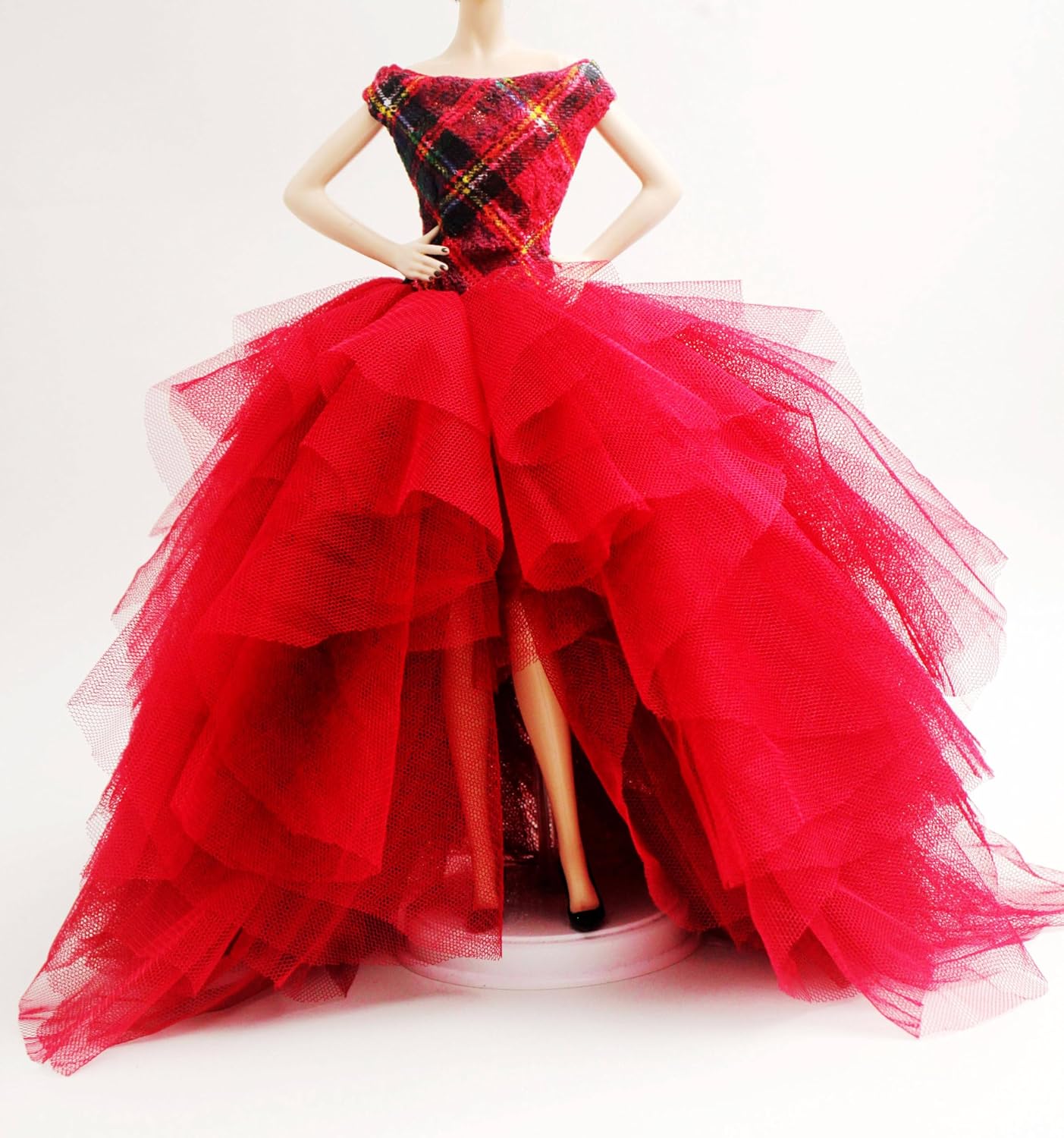 Handmade Cora Gu Classic The Holiday Dress Off Shoulder Wedding Gowns Fit for 12" Fashion Doll and Doll's not Included