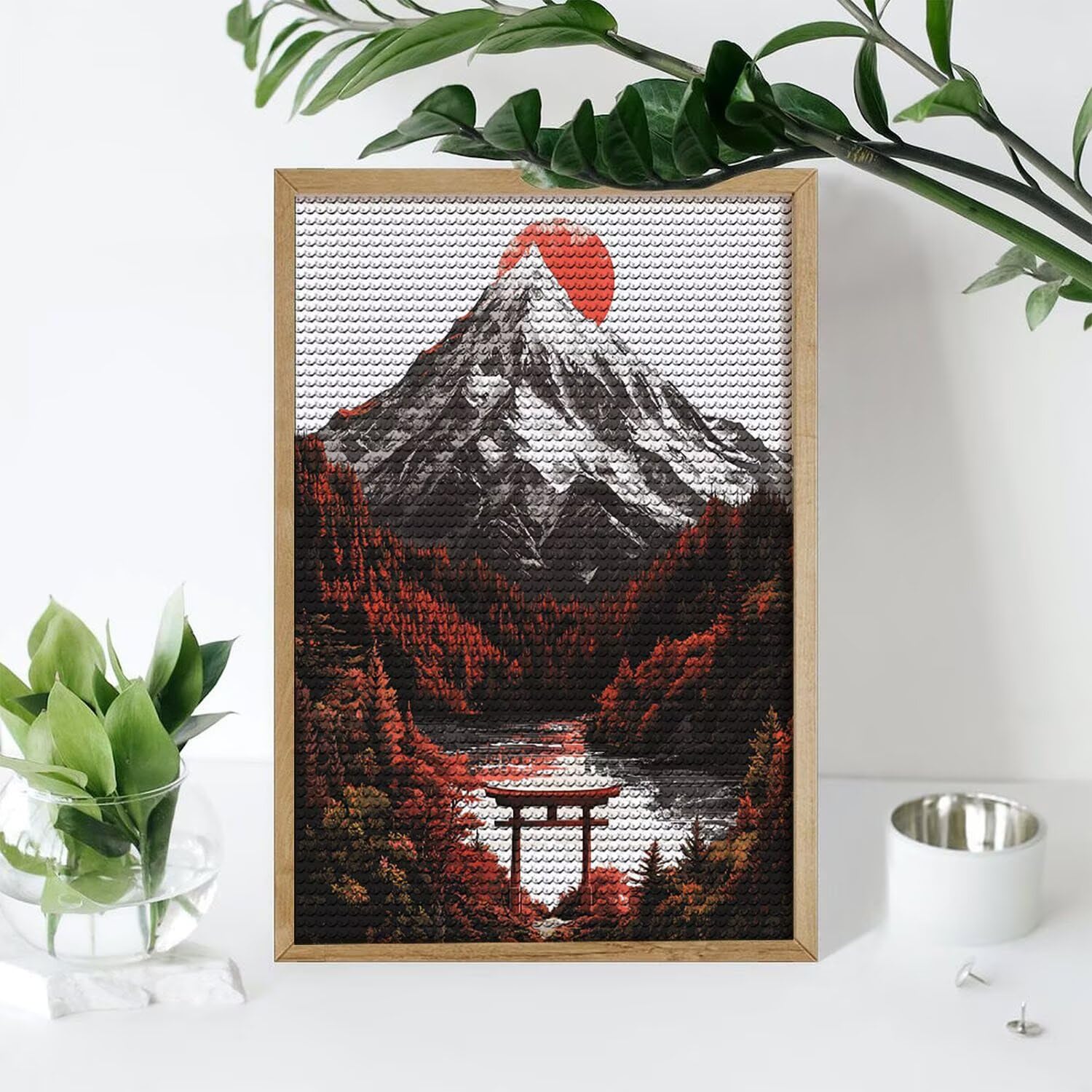 5D diamentowe zestawy do malowania artystycznego dla dorosłych, Mount Fuji Diamentowe zestawy do malowania, DlY Okrągłe pełne wiertło Zestaw artystyczny Klejnot Ścieg krzyżykowy Zestaw Początkujący