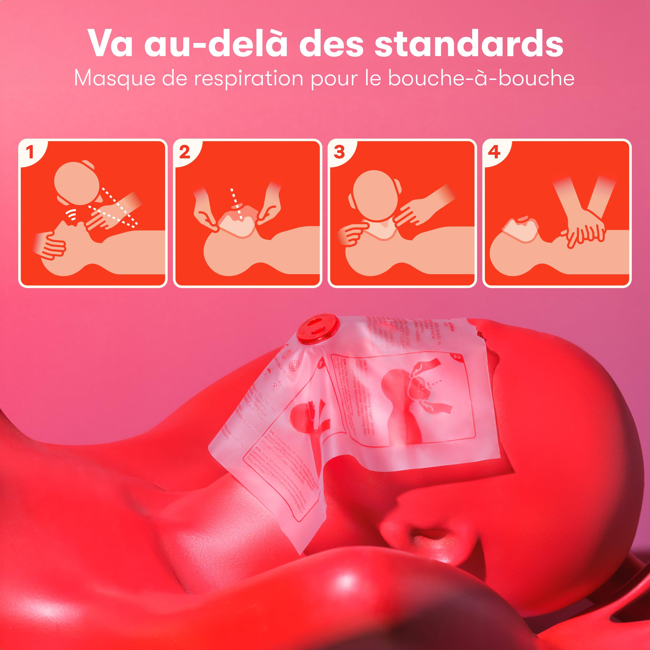 3-en-1 Kit Securite Voiture - Avec Triangle Voiture, Gilet Jaune et Trousse Premier Secours - Conforme Norme DIN 13164 - Triangle de Signalisation Voiture - Triangle et Gilet Jaune pour Voiture