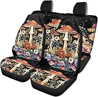 Vista 13 de Fundas de asiento de automóvil con diseño de girasol para SUV, camión, camioneta, caballo azteca, funda de asiento delantero y trasero, accesorios