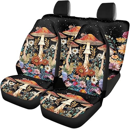 Miniatura 13 de Fundas de asiento de automóvil con diseño de girasol para SUV, camión, camioneta, caballo azteca, funda de asiento delantero y trasero, accesorios
