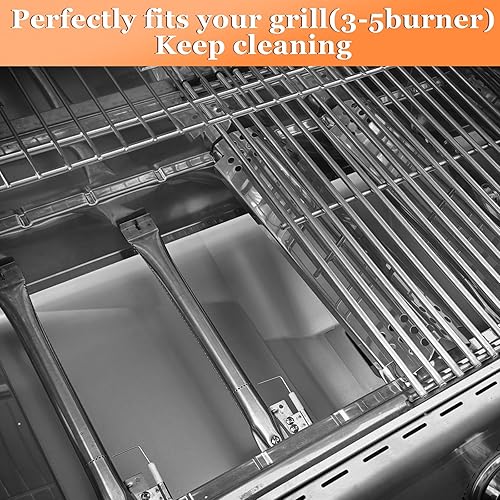 Vista 52 de Uniflasy Bandeja de grasa 69804 con bandeja de captura 67047 para parrillas de gas Weber Spirit serie 300, Spirit E310 E320 E330 S310 S320 S330