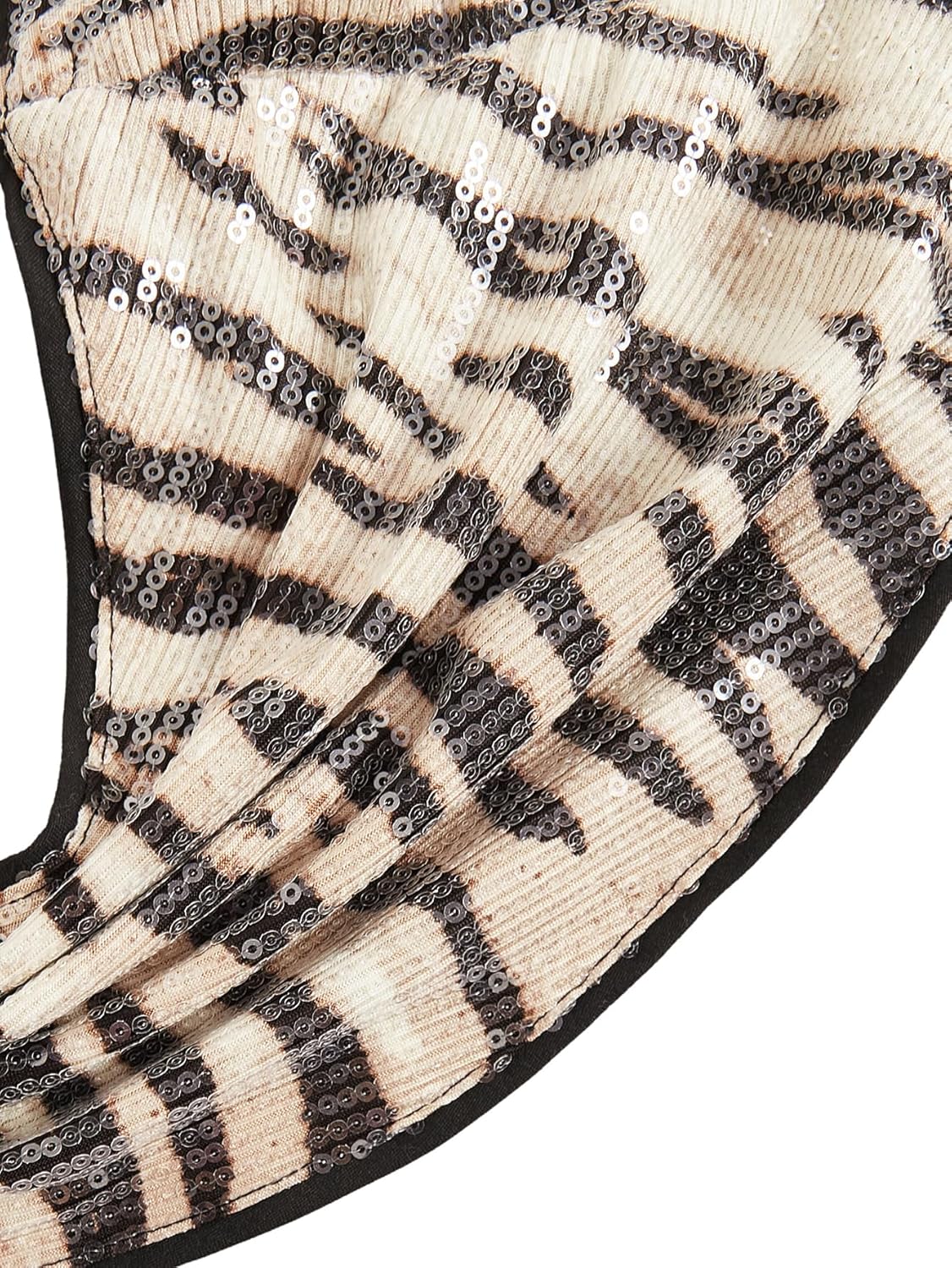 Verdusa Women's Cheetah Print Sequin Top Y2K Tie Back Corset Halter Going Out Crop Tops - Image 7