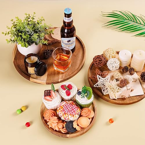 Miniatura 5 de NOEIAF Soporte de madera para cupcakes, bandeja grande de 3 niveles, soporte rústico para tartas, torre de magdalenas de madera para 24 cupcakes,