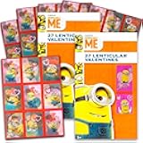 Despicable Me Minions 54 Pack Bulk Valentines Day Cards with Stickers - Minions Valentines Cards for Kids Classroom Exchange