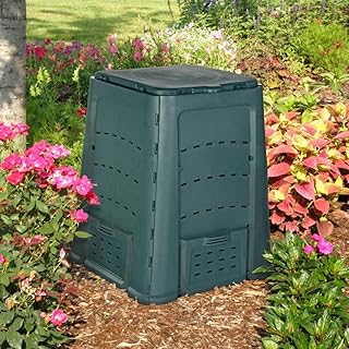 Remaplan Thermoquick –Schnellkomposter Express 600 L (L x B x H 84 x 84 x 105 cm, Farbe Grün, Leichter Aufbau durch Stecksystem, Bequeme Entnahme) 360069-014