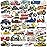 DETICKERS Vehicle Stickers for Kids Boys&GirlsConstruction Stickers for Water Bottle Laptop Waterproof Vinyl Transportation Stickers