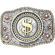 Dollar Coin Belt Buckle - Fixed Dollar Design Belt Accessory for Men & Women - Ideal for Casual & Formal Wear