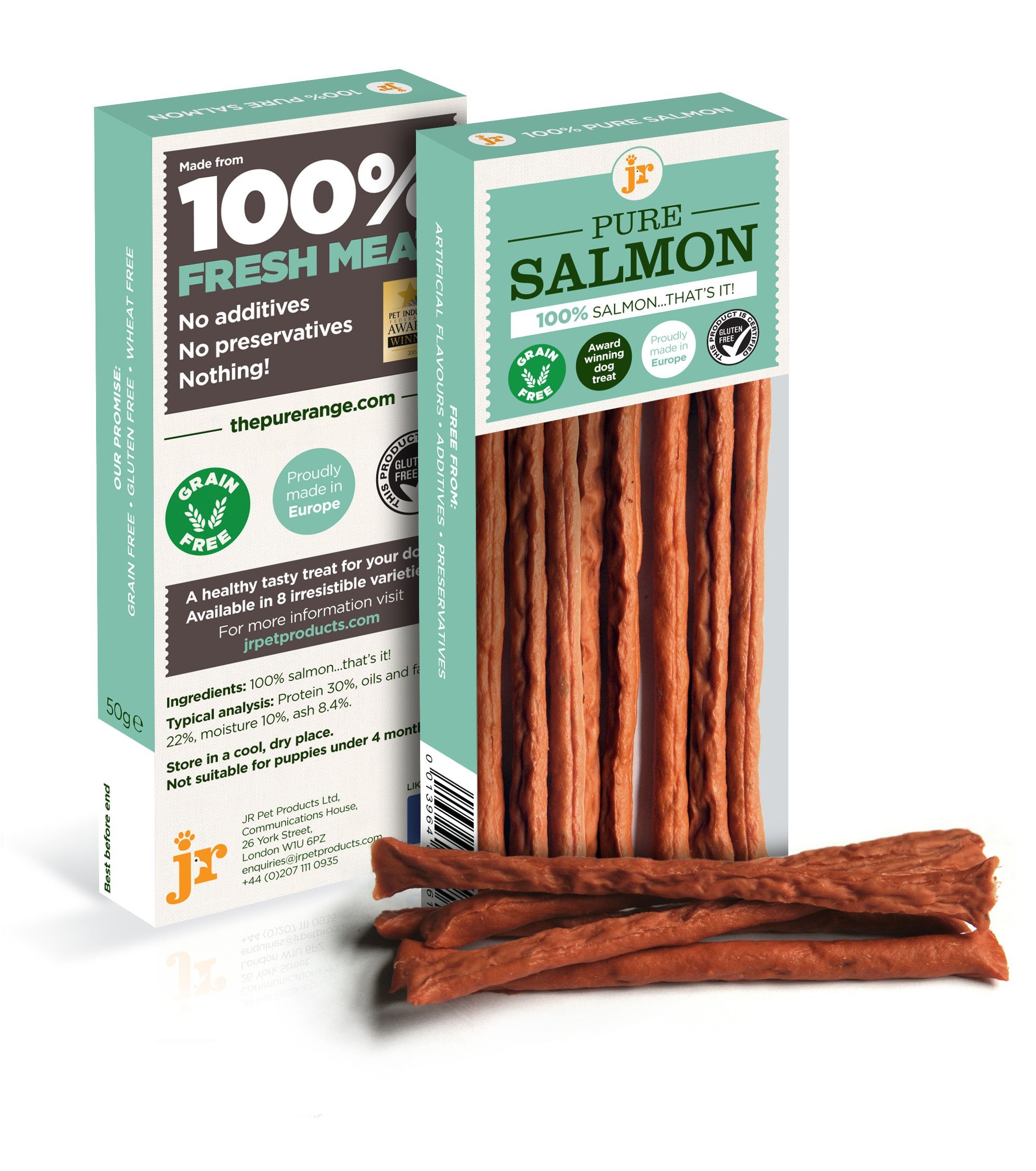 HEALTHY DOG TREATS PURE SALMON STICKS x 5 PACKS