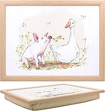 The Leonardo Collection Paper Shed Pig & Duck Laptray | Bean Bag Tray for Meals | Stylish Food Tray for Dinner or Breakfast | Ideal for Home Comfort