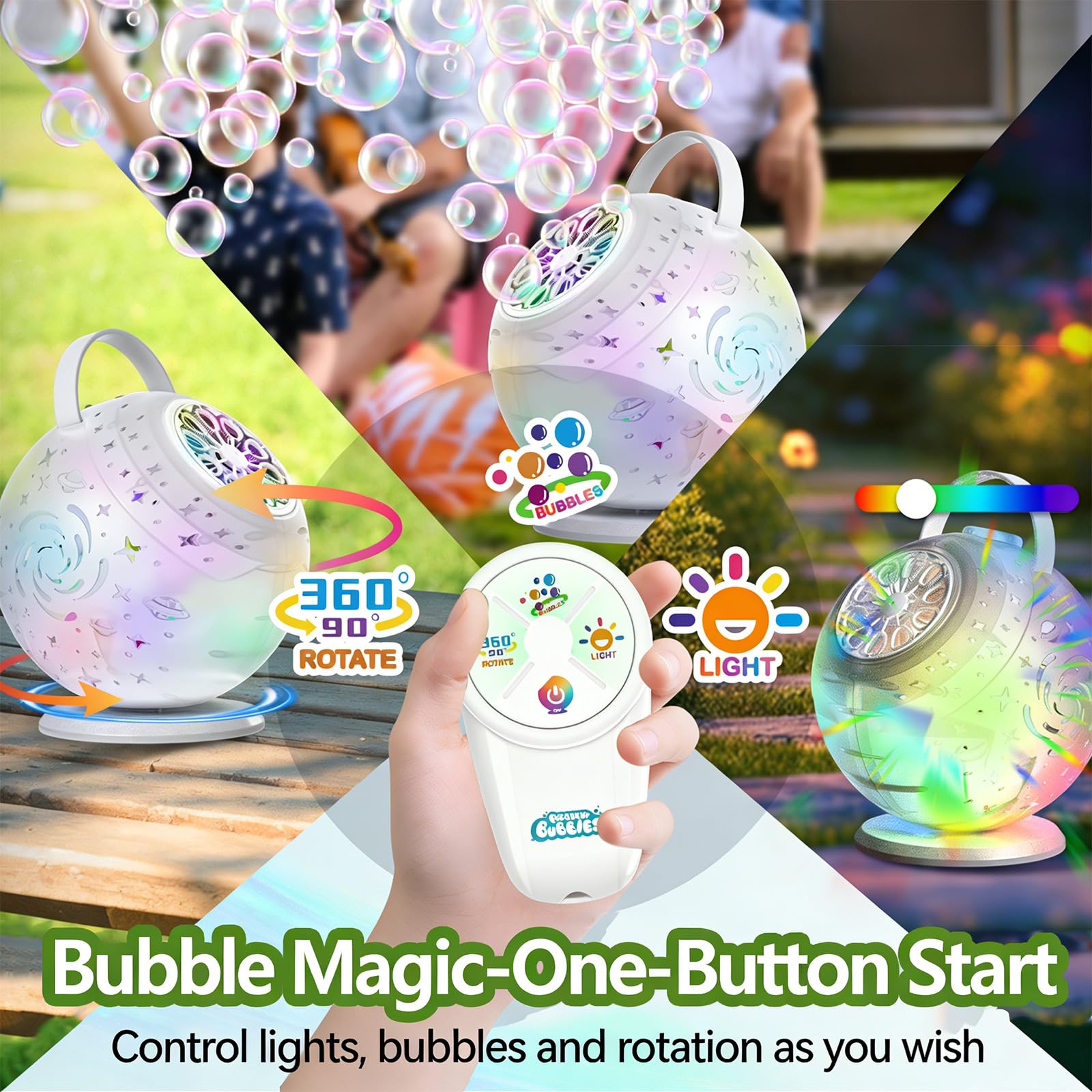 Fabricante de burbujas LED para actividades al aire libre