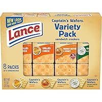 Vista 1 de Lance Sandwich Crackers, paquete variado de obleas del capitán, caja de 8