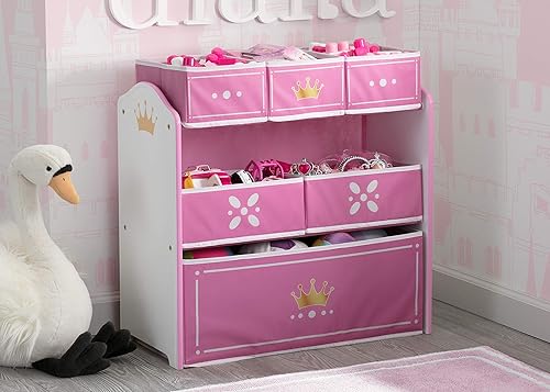 Miniatura 2 de Delta Children Princess Crown Design & Store - Organizador de almacenamiento de juguetes de 6 compartimientos, certificado Greenguard Gold