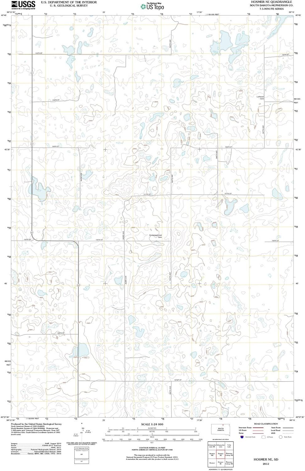 2012 Hosmer, SD South Dakota USGS Historical