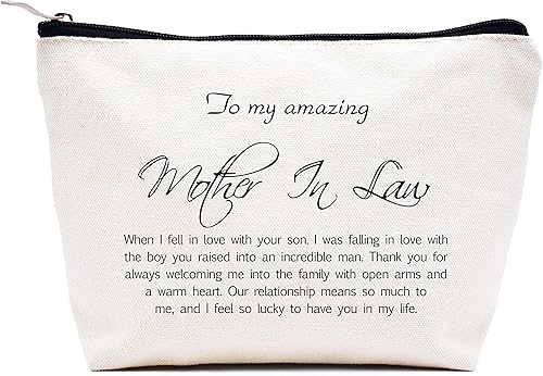 Miniatura 152 de LIBIHUA Bolsa de maquillaje para mujer, bolsa de cosméticos regalos para ella, bolsa de viaje femenina, Beige natural, 283-a mi increíble tía futura