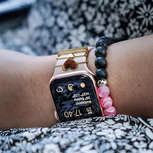 Miniatura 2 de Dijes de metal para correa de reloj, 5 piezas de anillos decorativos bucles compatibles con correas de Apple Watch, joyería accesorios deslizantes