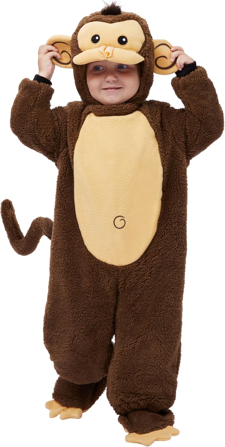 Spooktacular Creations Halloween Monkey Costume Toddler, Kids Monkey Costume for Baby Halloween Animal Dress Up Party