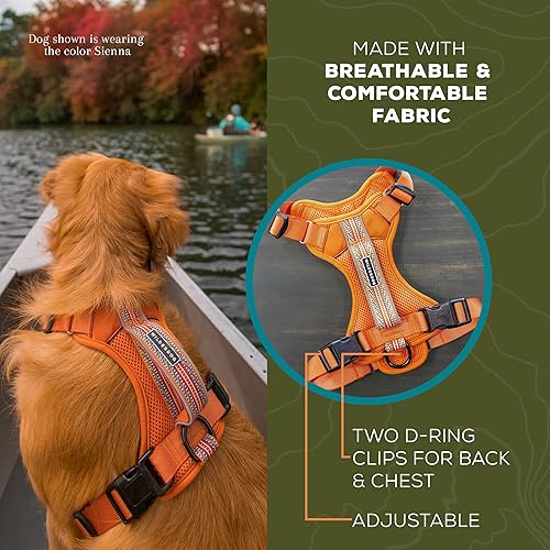 Miniatura 10 de Wilderdog Arnés ligero para perro con correas reflectantes, mediano, azul pacífico