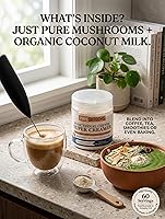 Vista 6 de PureShrooms Supercremas funcionales de café – Original – con leche de coco en polvo, aceite MCT, melena de león orgánica, Reishi, Chaga, Maitake