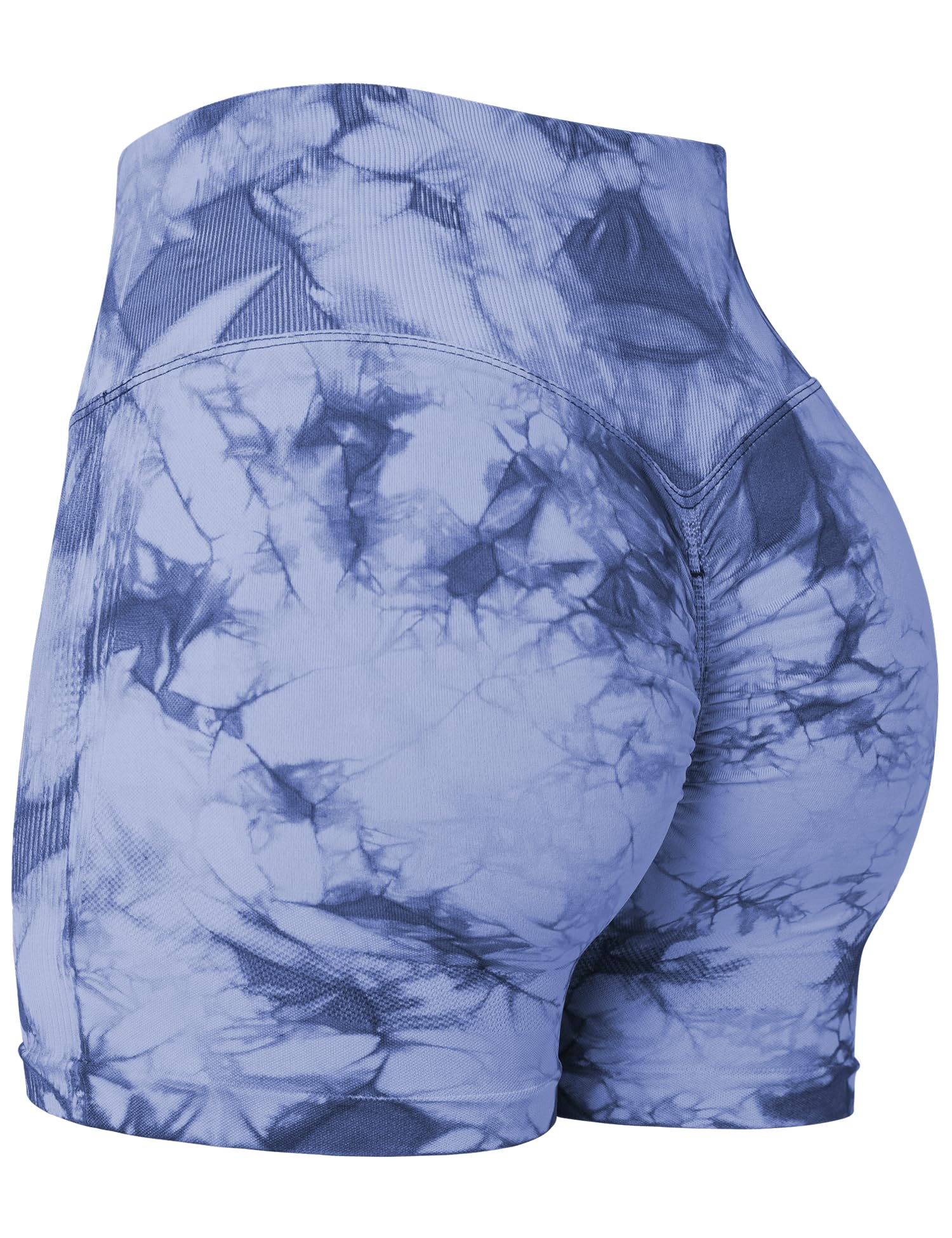 QOQ Womens Workout Biker Shorts Seamless High Waisted Tummy Control Slimming Athletic Gym Yoga Pants