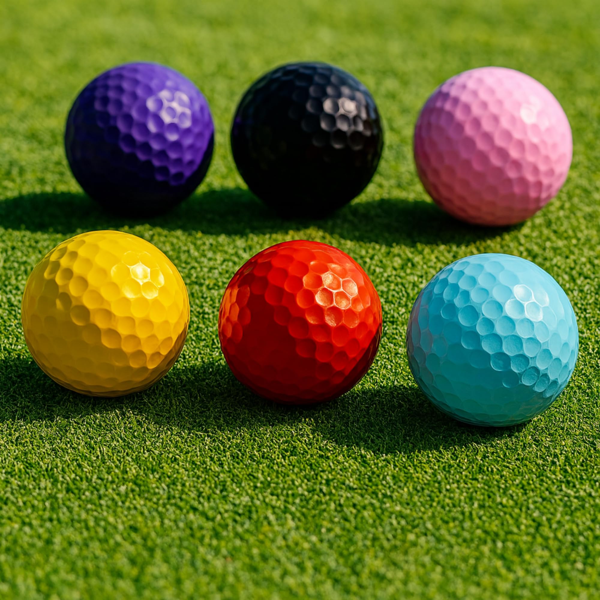 Thorza Colored Golf Balls - Multicolored Set of 6, 12, 24 Mini Golf, Putting Practice and Training — Amazon image 4