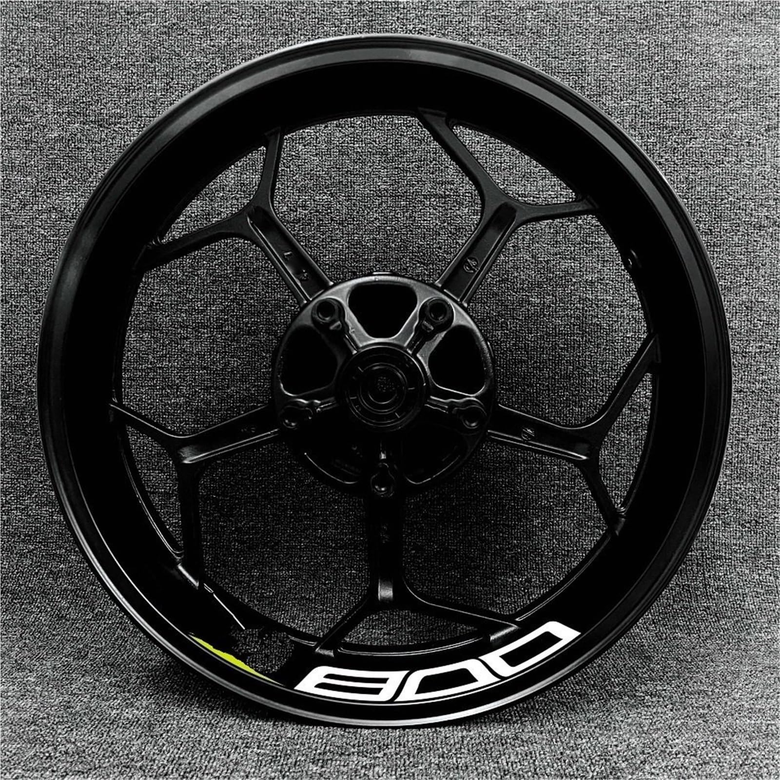 Motorcycle Front and Rear Tire Waterproof Sticker for Kawasaki Z800 Reflective Stripe Rim Set Decal Decorative(Color22)
