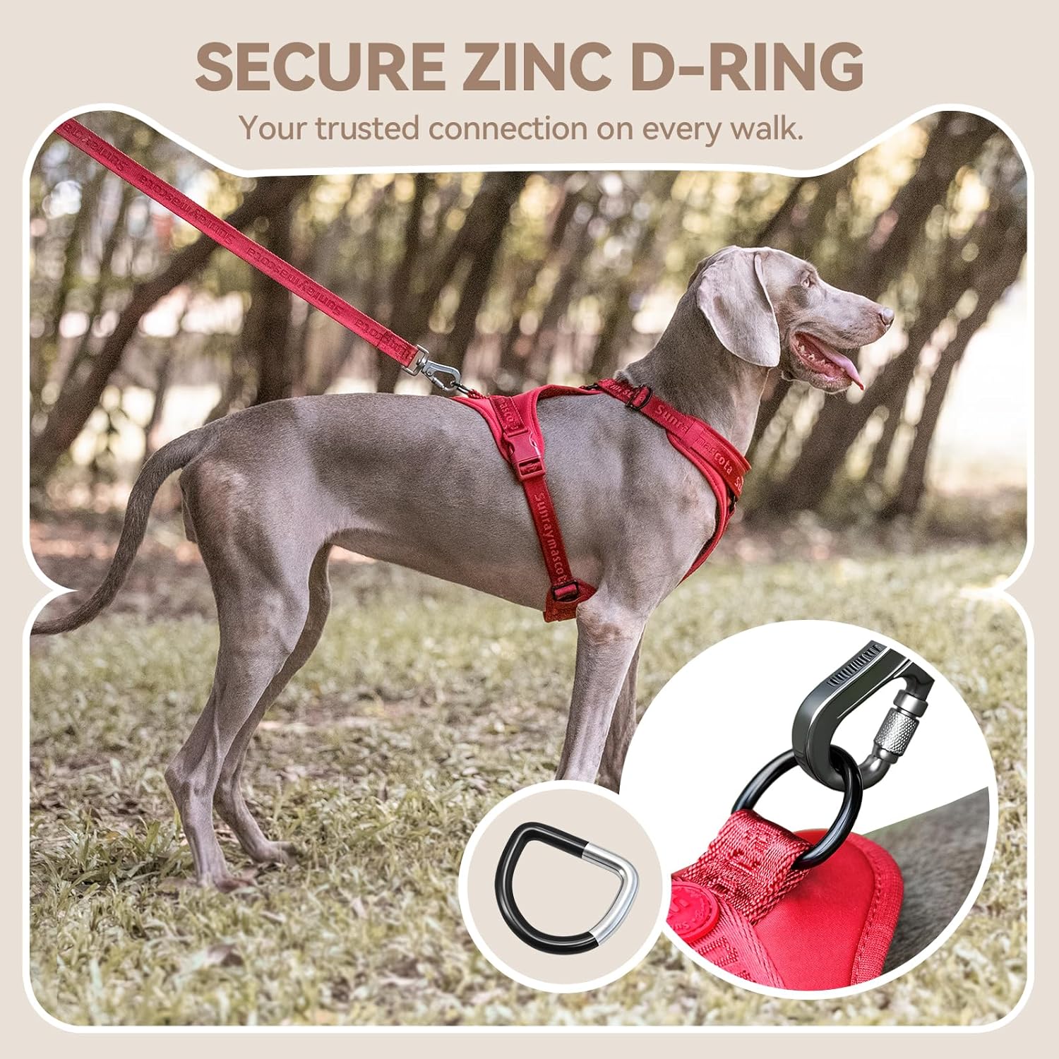 No Pull Dog Harness with Lycra, Three-Point Force Dispersion & 3D Padding, Adjustable Breathable Mesh for Small Medium Large Dogs(Burgundy Red,XS)