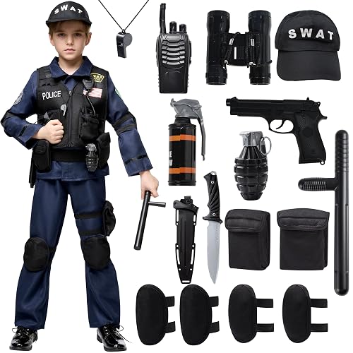 Spooktacular Creations Disfraz de Swat Unisex Unisex (medio (8-10 años))