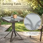 Outsunny 3 Set Patio avec siège en mesh respirant, coulissants extérieurs et table de dessus en verre pour porche, jardin, cour de campagne, blanc crème