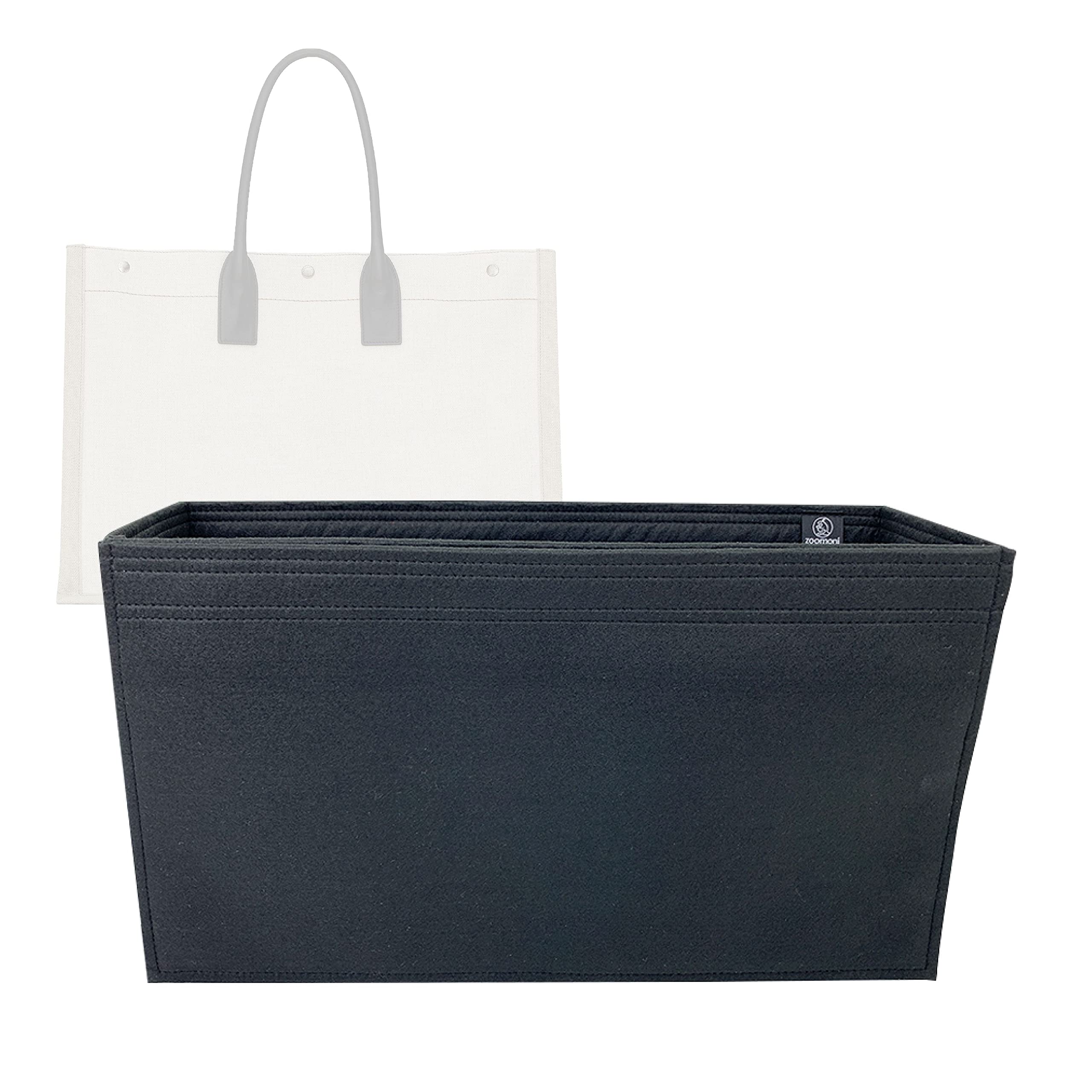 ZoomoniZoomoni Premium Bag Organizer for Saint Laurent Rive Gauche Tote [48cm/18.8″] Insert (Handmade/20 Color Options) [Purse Organiser, Liner, Insert, Shaper]